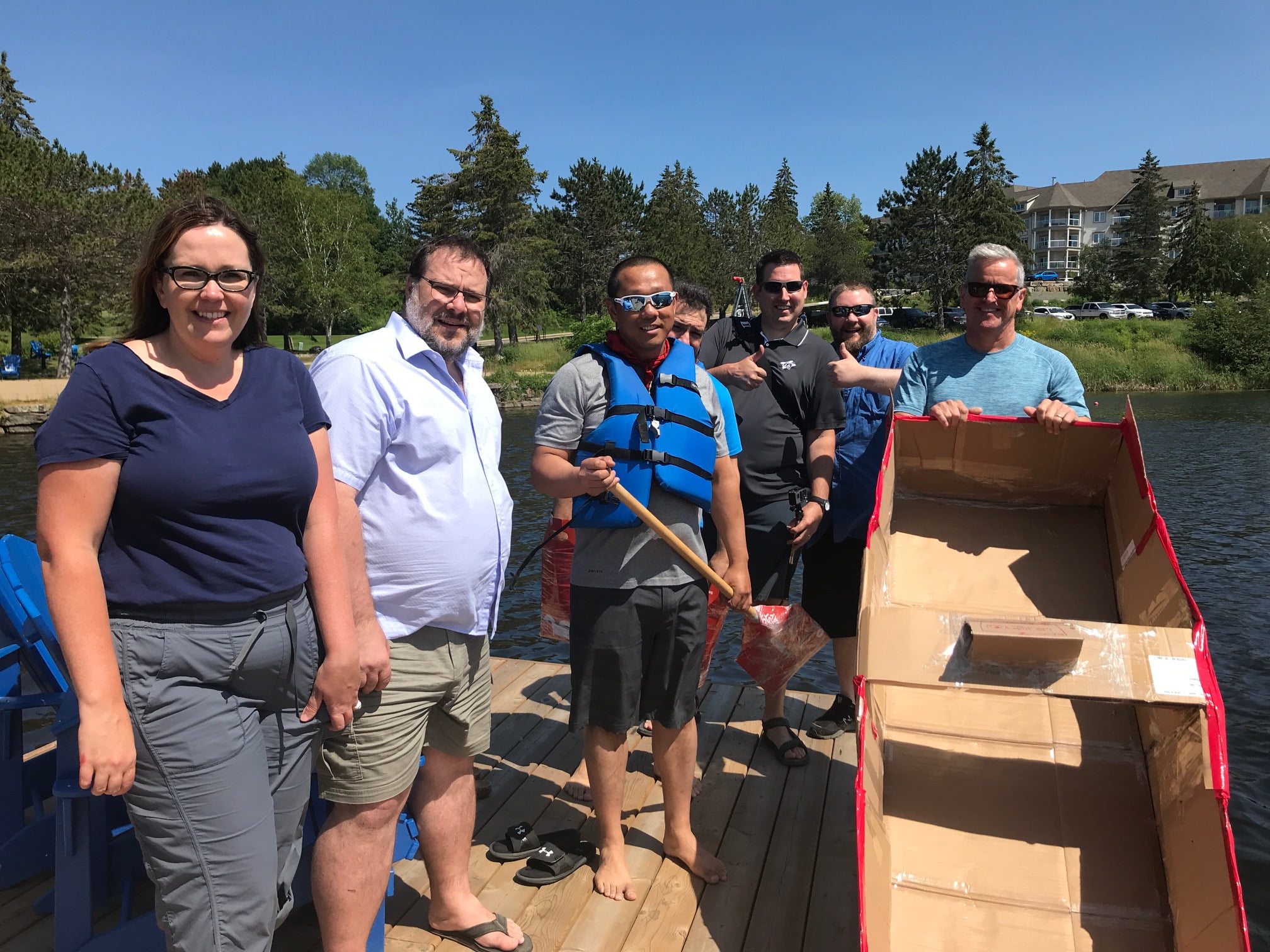 HealthHub Staff - Team Building Boat Challenge - Red Team